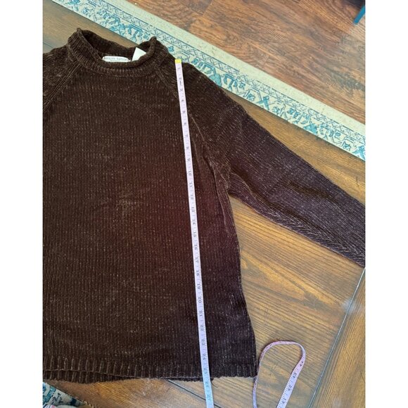 Vintage 90s Carolyn Taylor Essentials Brown Crew Neck Pullover Acrylic Sweater S - Picture 8 of 8